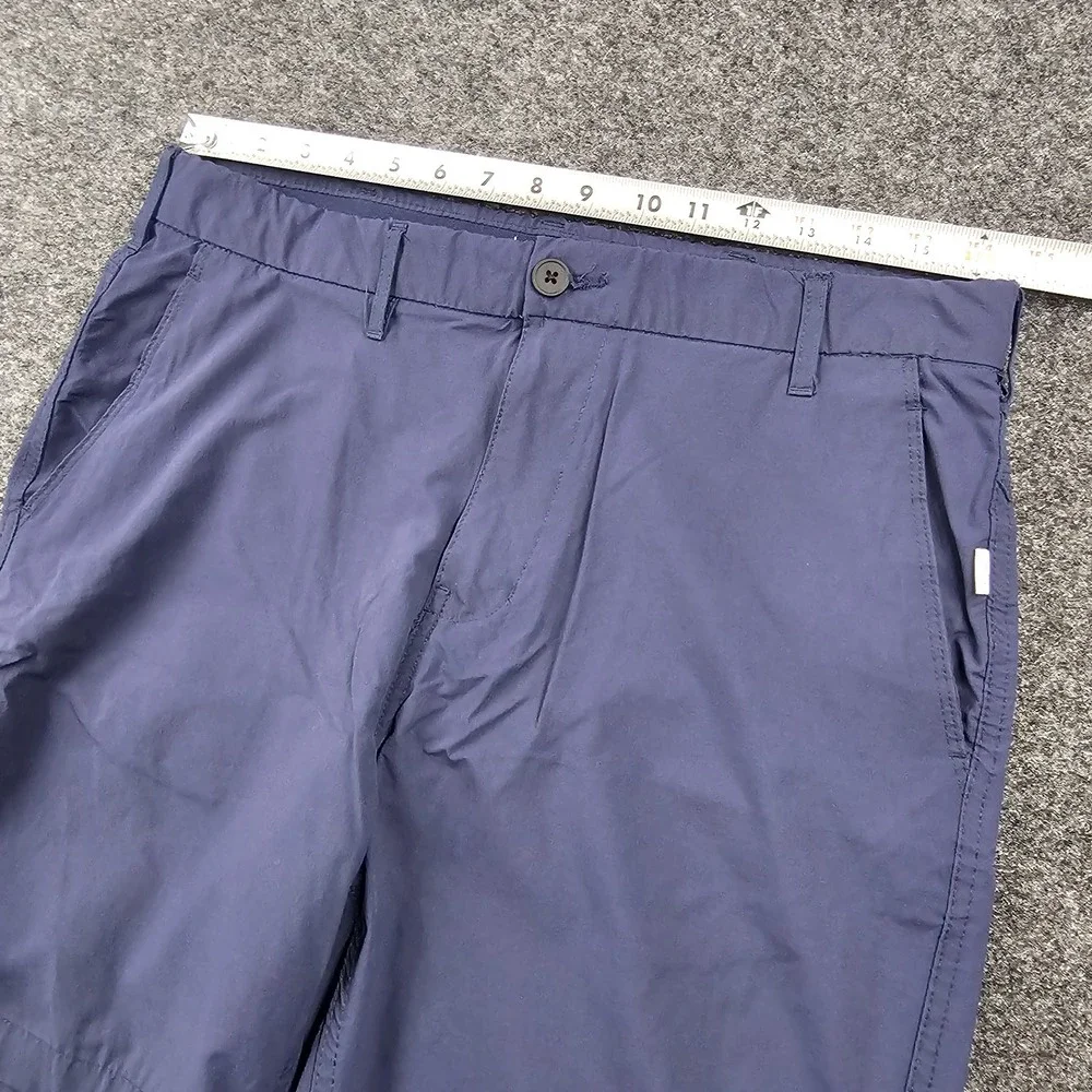 Onia Hybrid Shorts Men's 31 Blue Stretch Performance Casual Flat Front 7 Inch